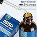 DMSO 99.9%, Pharmaceutical Grade Pure DMSO with Dropper in Glass Bottle, Non-diluted Dimethyl Sulfoxide Liquid, 4 fl oz