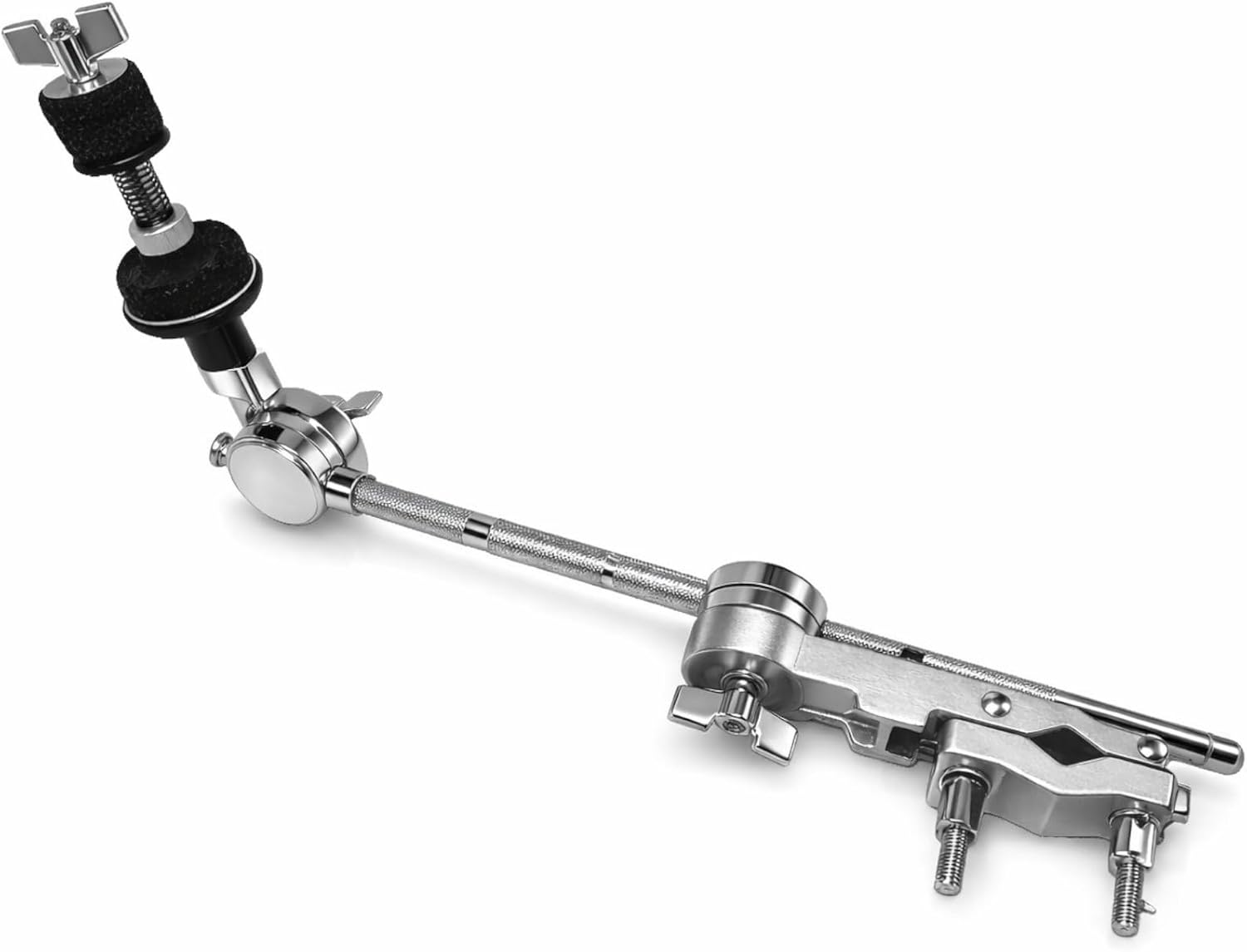 AIAS Auxiliary Hi-Hat Arm – Adjustable Drum Hardware Mount with Rotating Clamp for Remote Hi-Hat Cymbals