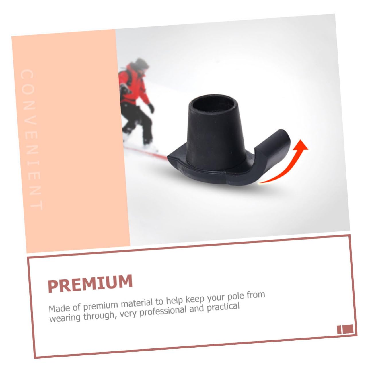 MAGICLULU Deslizadores de Esquí Antideslizantes Accesorios Prácticos para Andadores, 2 Piezas de Plástico Negro Absorción de Impactos para Caminatas Seguras