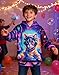 Idgreatim Kids Hooded Sweatshirt Size 6-7T Boys Girls Fashion DJ Cat Print Hoodie with Pocket Casual Sport Fleece Pullover for Spring Fall Winter