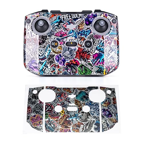 Image of WRAPGRADE Skin Stickers Compatible with DJI RC-N2 /N3 (Metal Sticker Bomb)