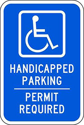 ZING 2350 Eco Parking Sign, Handicapped Parking Permit, 3M High Intensity Prismatic, Recycled Aluminum