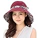 Produktbild HAPEE APEE Damen Sonne Hüte Sommer Reversibel UPF 50+ Strandhüte Faltbar Breit Rand Kappe, Einheitsgröße, Wine