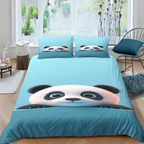 Housse de couette panda anti-décoloration pour éviter le linge de lit terni