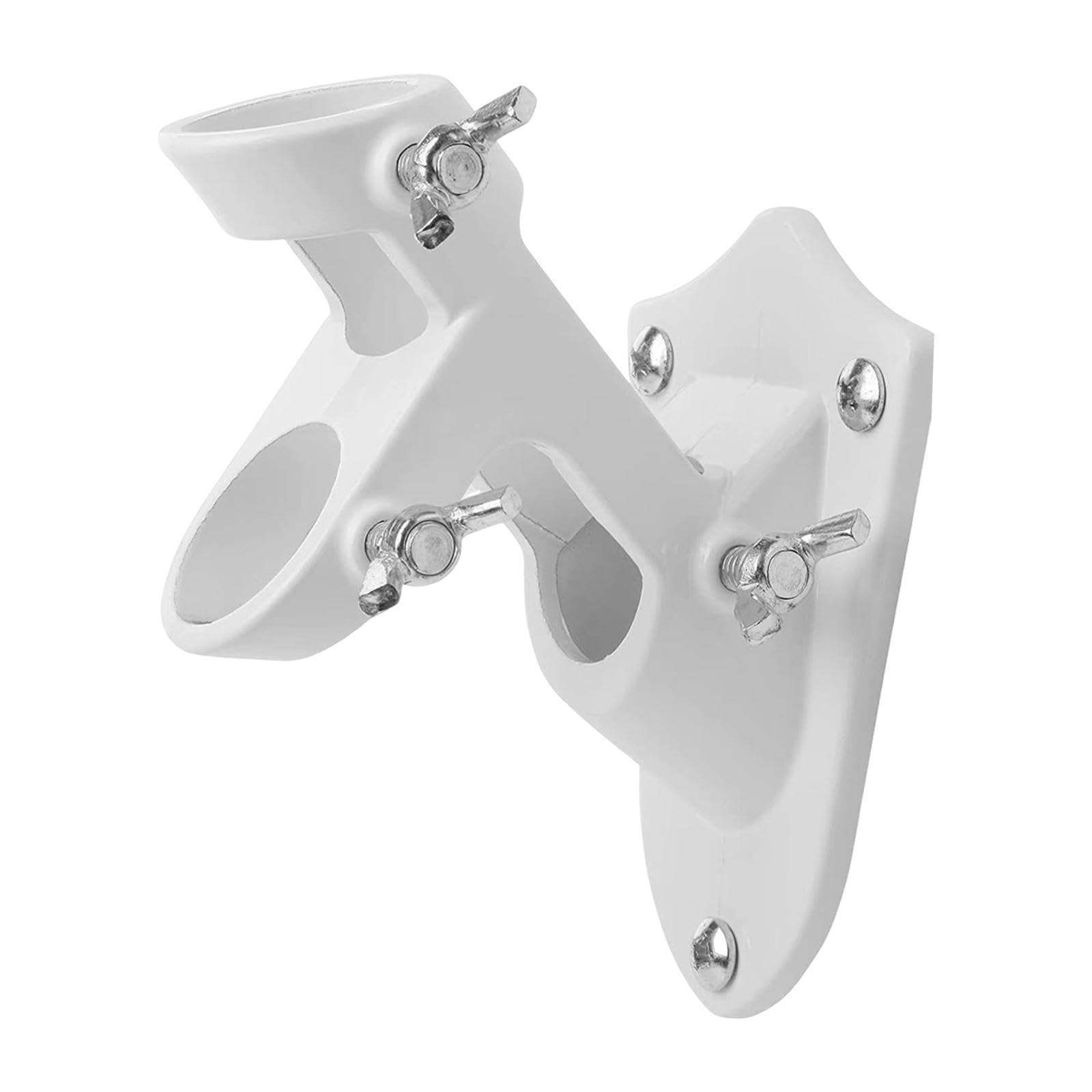 Flag Pole Holder Bracket Aluminum Flagpole Bracket for Outside Outdoor House White-image-20