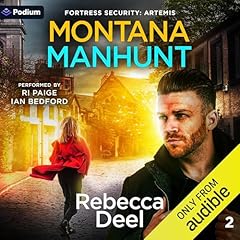 Diseño de la portada del título Montana Manhunt