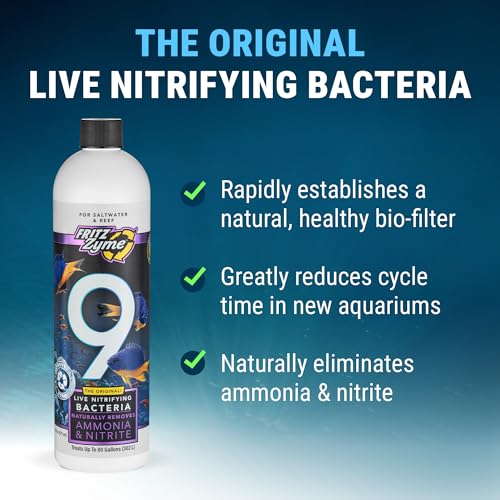 Image of Fritz Aquatics FritzZyme 9 Live Nitrifying Bacteria Naturally Removes Amonia & Nitrite for Saltwater Fish (16-Ounce)