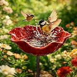 Vogeltränke Blume aus Metall,Handgefertigter...