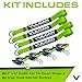 VULCAN Car Rim Tie Downs with Ratchets - 2 Inch x 144 Inch - 4 Pack - High-Viz - 3,300 Pound Safe Working Load