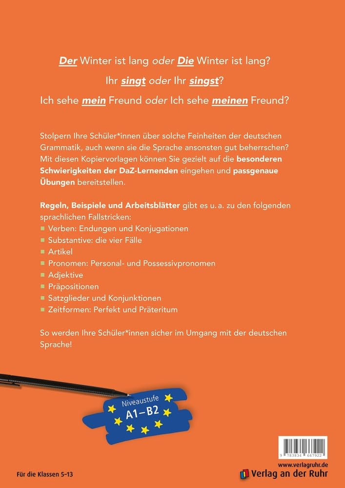 Grammatikübungen für DaZ-Lernende: Trainingsmaterial für die entscheidenden Problemfälle - aktualisierte Neuauflage