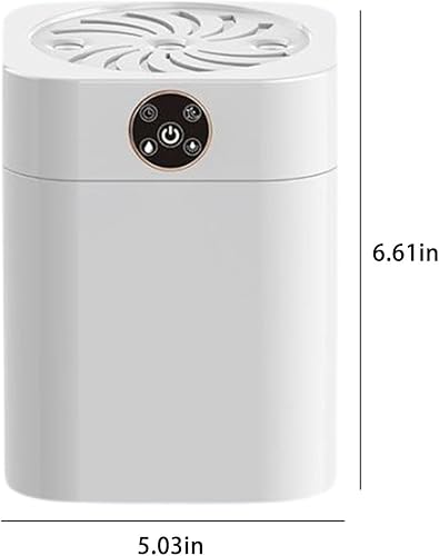 Miniatura 6 de Humidificador de niebla en aerosol de tres cabezales, humidificadores silenciosos para dormitorio, humidificadores de apagado automático ajustables