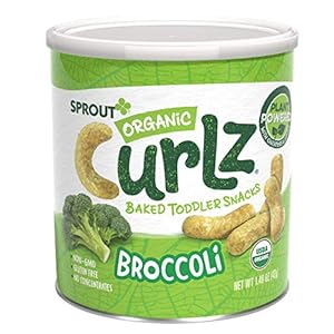 Sprout Organic Curlz Toddler Snacks, Broccoli, 1.48 Oz