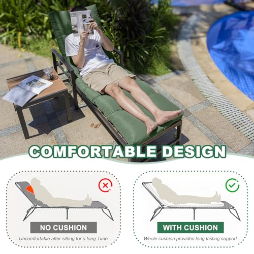 LCYY.TG Outdoor Lounge Chair Cushions, 74.4 x 22 x 4.7 Inches Waterproof Fade Resistant Patio Cushion for Chaise Lounger by LCYY.TG - Used condition - Image 6