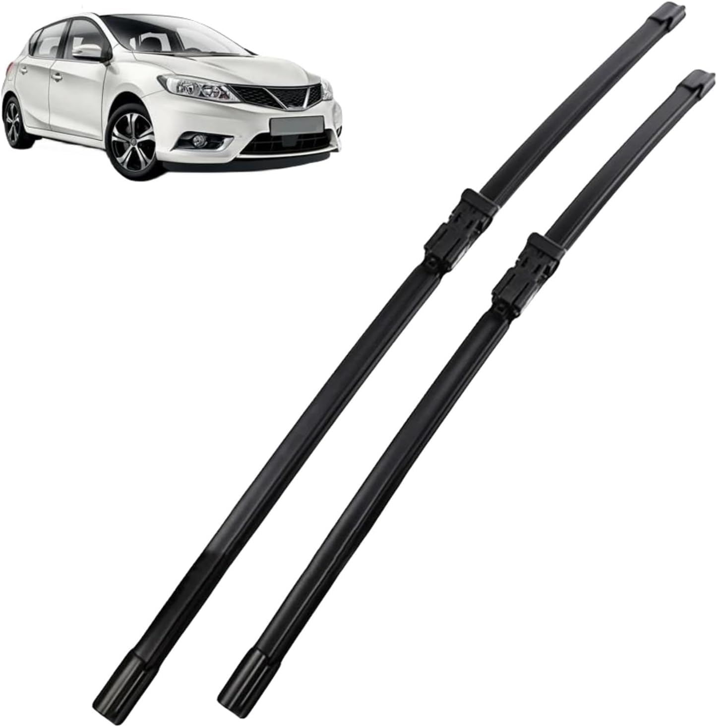 ZhangXD Front Windscreen Wipers For Nissan Pulsar Tidda C13 2014-2023, Windshield Window Brush Front Wiper Blades All-Weather Replacement Set Easy Installation