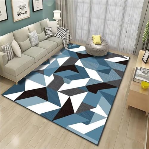 Wohnzimmer Balkon teppichbodenbelag Balkon deko Teppich UmweltfreundlichGraublaues geometrisches...