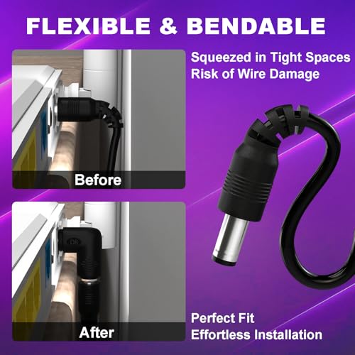 DROK USB to 12v Adapter - 5v to 12v Step Up Converter, 1.1m/3.6FT USB to DC Power Cable Boost Converter with 8 Elbow DC Plug Adapter3