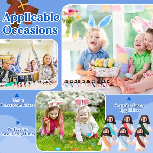 Bememo 50 Pcs Little Jesus Figures Jesus Toys Figurines to Hide and Seek Religious Party Favors for Church Sunday School Easter Egg Stuffers(Brilliant Colors) - image 7