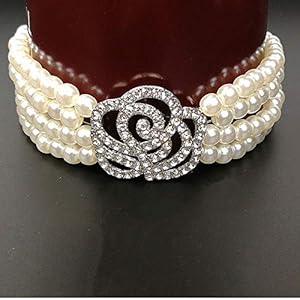 Pet-Collar-with-Four-Rows-of-Pearl-dot-Diamond-Necklace-Jewelry-Adjustable-Rose-Flower-cat-and-Dog-Decoration-AccessoriesWhiteS - Cucciolini Doodles   Pet-Collar-with-Four-Rows-of-Pearl-dot-Diamond-Necklace-Jewelry-Adjustable-Rose-Flower-cat-and-Dog-Decoration-AccessoriesWhiteS