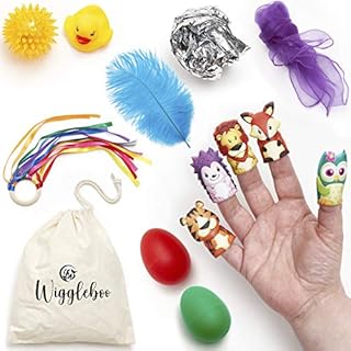 Baby Sensory Toys for Newborn Infant to 1 Year Old - Sensory Box for 6 to 12 Months Boy or Girl - Brain Developmental Activity Kit for Busy Learning Babies - Flashing Balls, Crinkle Blanket and More