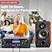 Pyle 200W Audio Stereo Receiver - Wireless Bluetooth Power Amplifier Home Entertainment System w/ AUX in, USB Port, 2 Karaoke Microphone Input, Remote, Black - PDA5BU.0