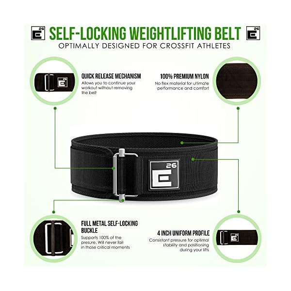 Self-Locking-Weight-Lifting-Belt-Premium-Weightlifting-Belt-for-Serious-Functional-Fitness-Weight-Lifting-and-Olympic-Lifting-Athletes-Lifting-Support-for-Men-and-Women-Deadlift-Training-Belt Self-Locking Weight Lifting Belt - Premium Weightlifting Belt for Serious Functional Fitness, Power Lifting, and Olympic Lifting Athletes - Training Belts for Men and Women (Medium, Black)