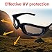 3 Pair Driving Motorcycle Riding Glasses Foam Padded Cycling Eyeglasses Anti-Wind Dustproof UV Protection Motorcycle Goggles Eyewear Sunglasses for Outdoor Sports Motorcycling Riding (Clear Lens)