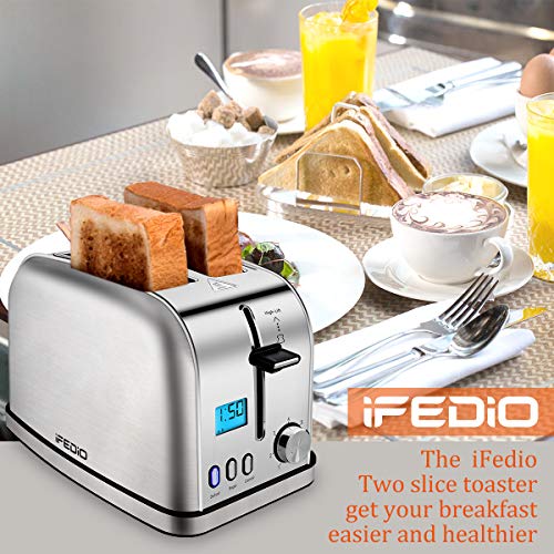 Toaster 2 Slice Best Rated Prime Toasters Wide Slot Stainless Steel Bagels Toasters Compact Retro Toaster with 7 Bread Shade Setting Removable Crumb Tray for Bread, Bagels, Waffles