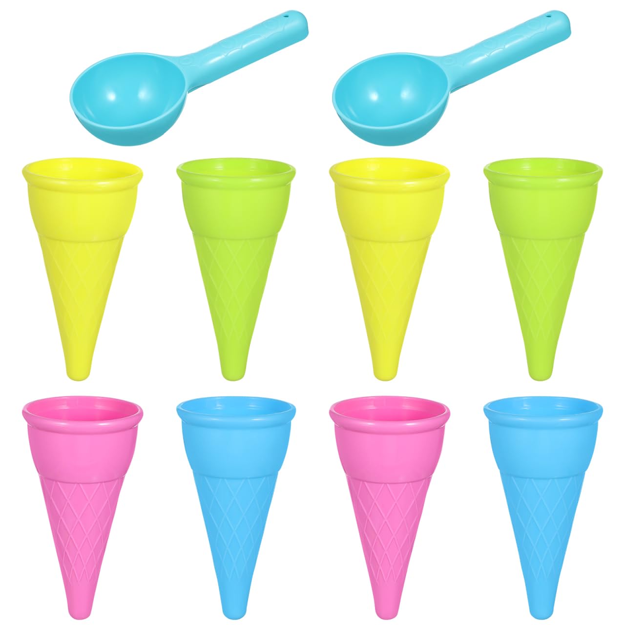 Kisangel 1 Sets Ice Cream Beach Toys Set for Kids - Sand Molds & Scoop Outdoor Travel Sandbox Toys for Toddlers at Seaside