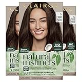Clairol Natural Instincts Semi-Permanent, 5 Medium Brown, Hazelnut, Pack of 3