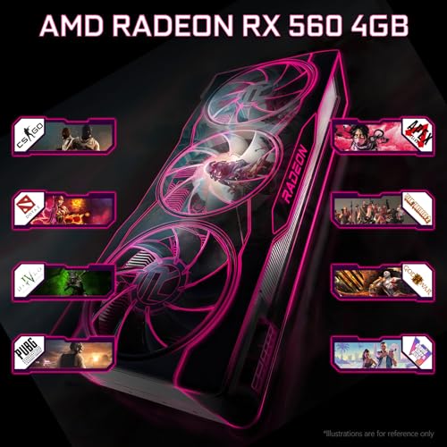 Image of Prebuilt Gaming PC Desktop,Core i5 Tower Computer, RX560 4GB,Win11