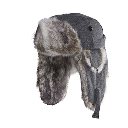 Chaos Men's Dylon Wool Blend Trapper Hat (Unisex, Heather Grey)