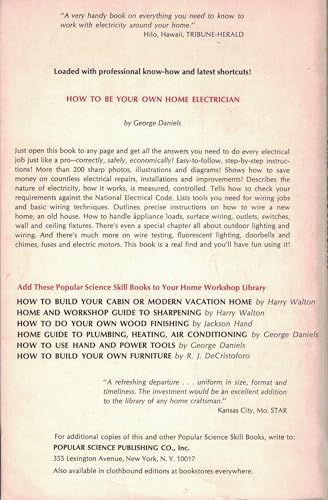 How to be your own home electrician B0007DVK4A Book Cover