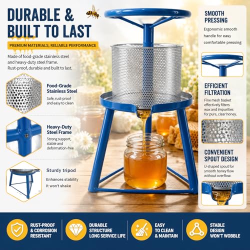 Machine d'extraction de miel pour fabriquer votre cire d'abeille et jus maison - 4