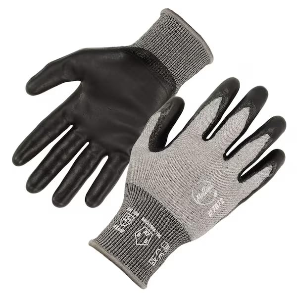 MOLLIFII ANSI A7 Nitrile Coated CR Gloves, Gray, Size S, Mfr: 7072-A