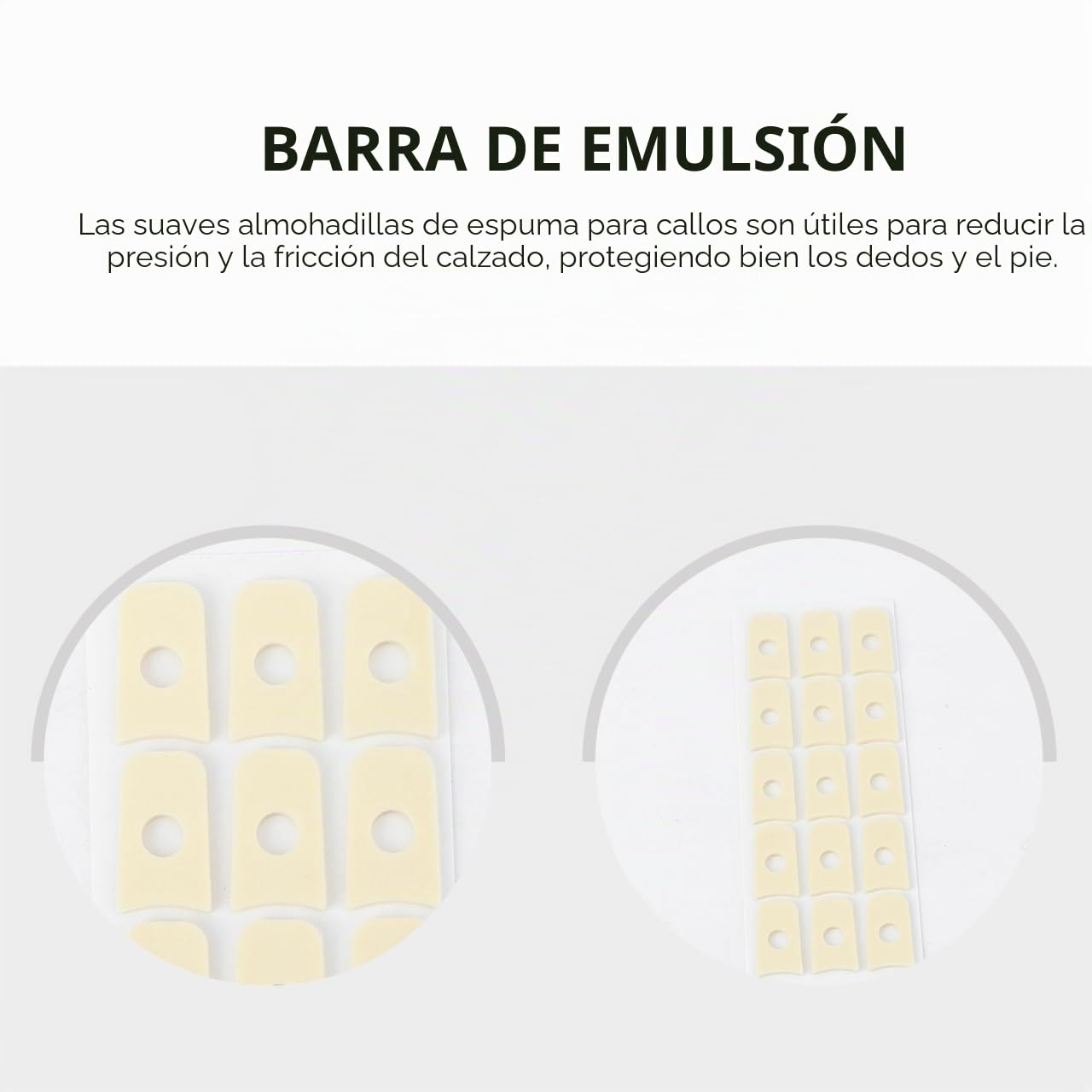 Artibetter 45 cojines autoadhesivos en forma de U para pies impermeables para alivio del dolor de maíz y prevención de fricción