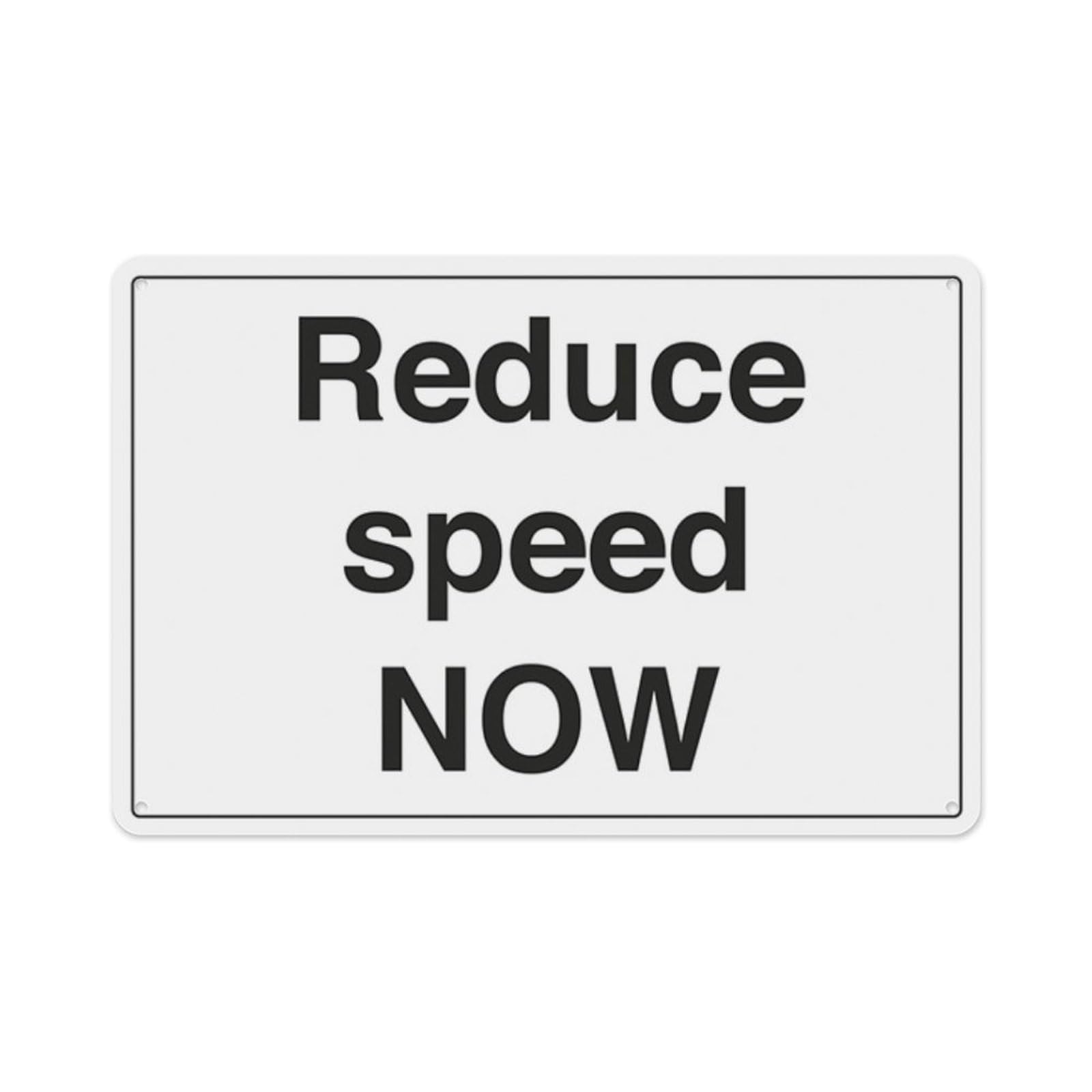 peiyeety Reduce Speed Now Aluminum Tin Warning Signs For Home Outdoor Garden 8X12 Inches