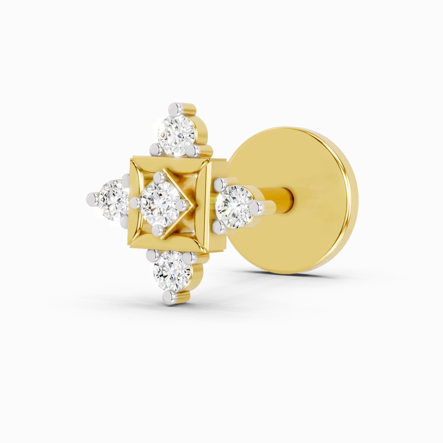 Lab Grown Diamond 0.02 Carat IGI Certified Round Shape Round Shape Diamond Nose Pin | 14K Gold FG VS Quality Diamonds-image-14