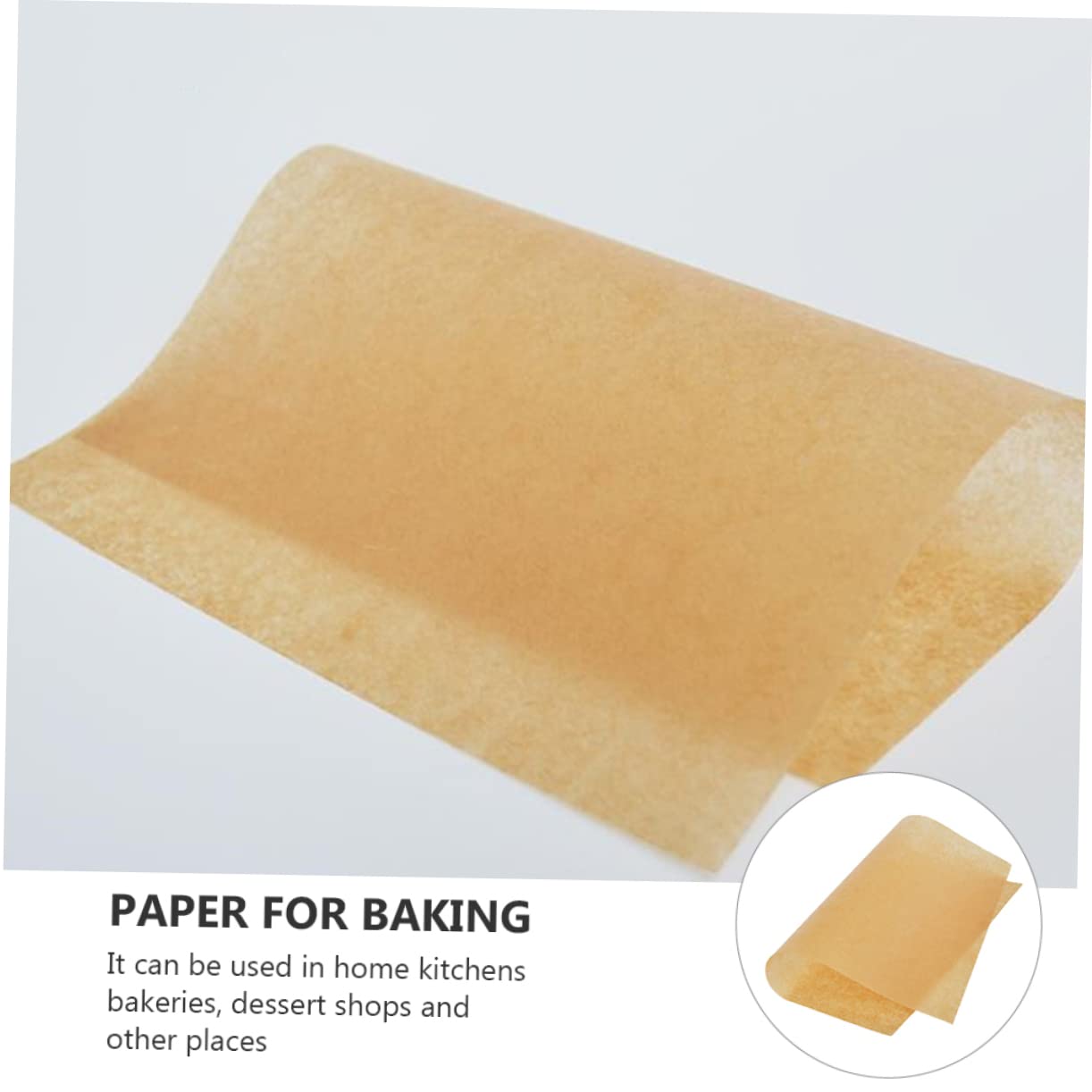 PRETYZOOM 100pièces Papier Sulfurisé Antiadhésif Feuilles Prédécoupées Pour Cuisson Four Résistant Jusqu