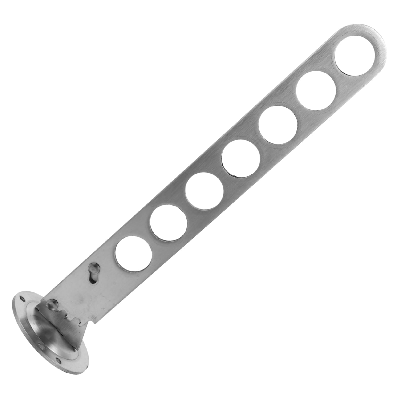 Cintre pour foulard et vêtements pliants en acier inoxydable au fini silver