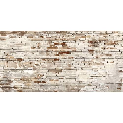 AWERT 24x12 inches Brick Wall Aquarium Background Vintage Stone Brick Fish Tank Background Polyester Terrarium Background