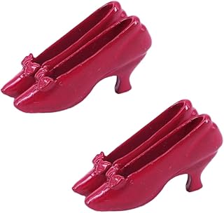 Toyvian 2 Pares De Sapatos Princesa Sapatos Femininos Saltos Mini Acessórios Para Bonecas Acessórios Para Bonecas Sapatos Mini Sapatos De Salto Alto Para Casa De Bonecas Sapatos Altos