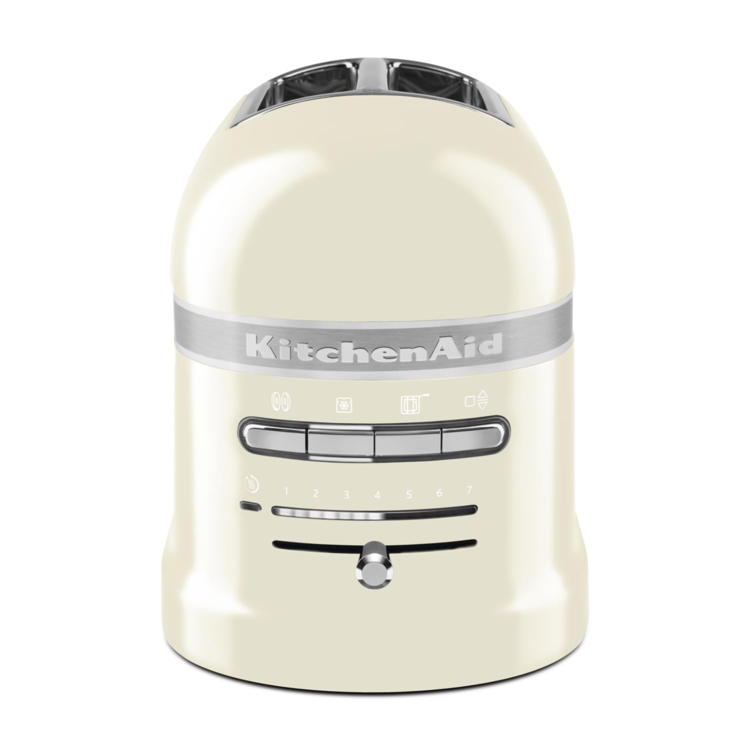 Kitchenaid tostapane - Artisan - Toaster 2 fette con scomparti extra-large e pinze autocentranti - Macchina per Toast con 7 Livelli di Doratura - Retro - Crema