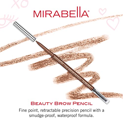 Mirabella Beauty Brow Pencil, Auburn - Ultra-Fine Point Precision Eyebrow Pencil - Rich Blendable Color Sculpts And Fill In Brows Naturally - Long-Lasting, Smudge-Proof And Waterproof Formula #TOP1