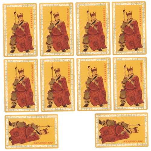 DECORNIJIA 10個太?金カード 蛇年伝統風水護符 精巧な装飾で携帯便利 厄除けと財運祈願に適したコンパクト護符 文化収集向け