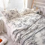 5JJJLOOOPP 天然ラテックスマット3点、夏用の新しいクールなベッドスプレッド枕カバーセット-洗濯折りたたみスタイルアイスシルクキルト ソフトで厚い滑りやすいマットシート(4.8 x 91インチ-キルト)(1 71 x 87インチ)