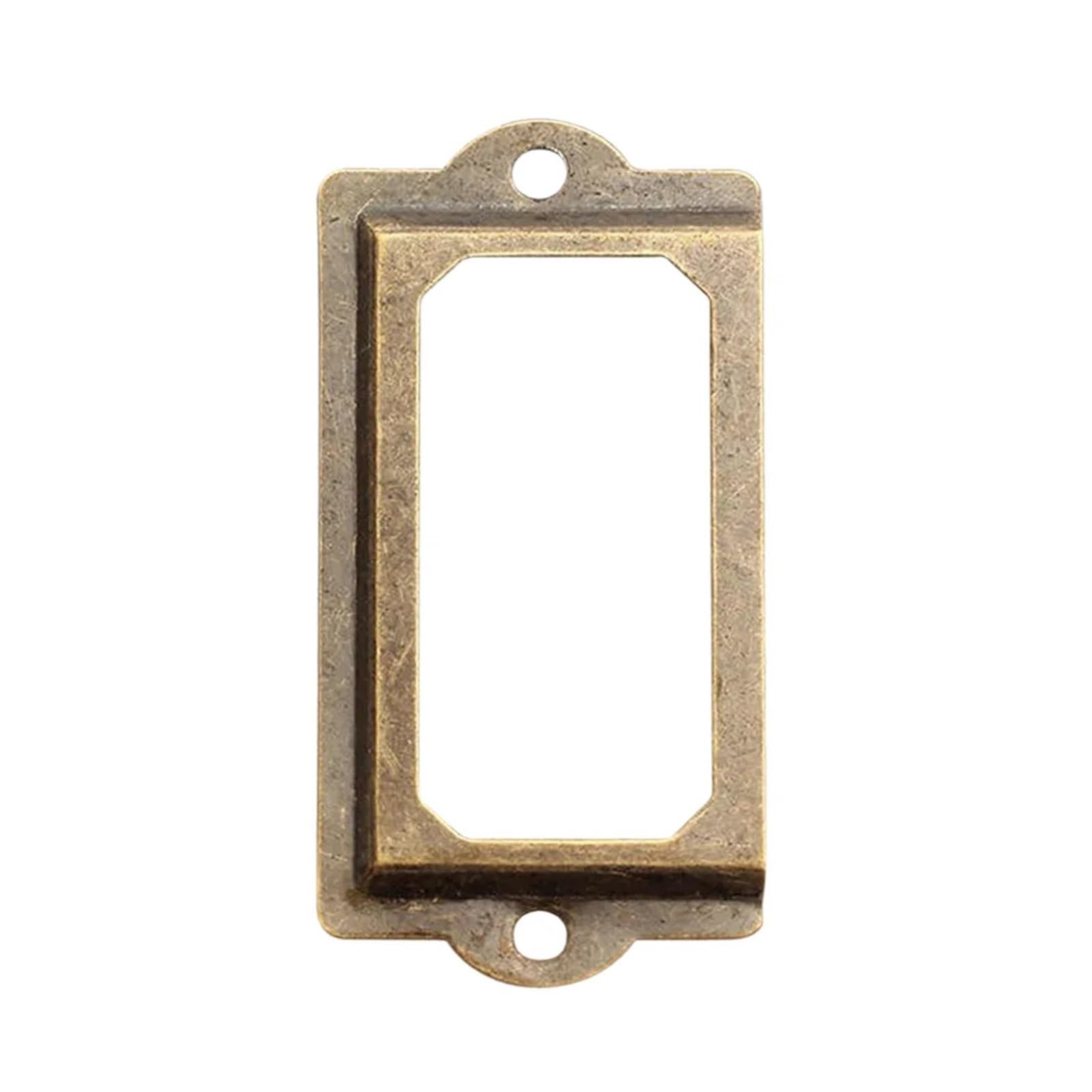 Cidegoo Antique Brass Card Holder Pull Handle 100Pcs for Furniture Cabinet Drawer Label