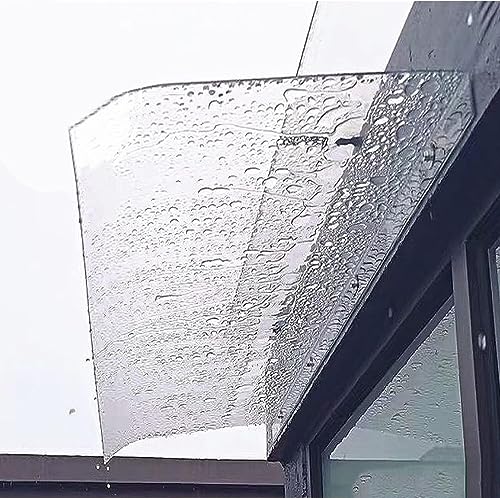 Auvent de porte transparent pour stopper les infiltrations d'eau de pluie
