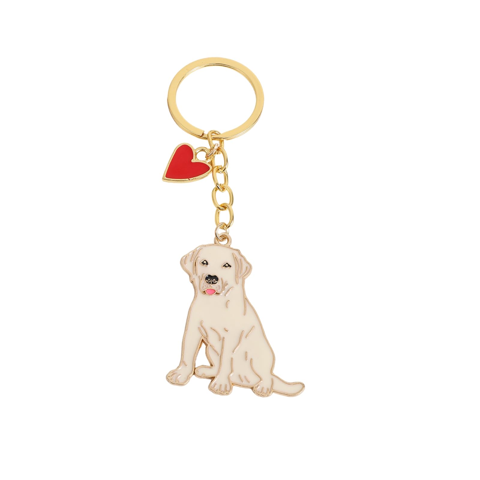 Bt Bear Unisex Yellow Labrador Dog Keychain,Dog Id Tag Cute Metal Dog Keychain Keyring Keyfob Bag Charm (Yellow Labrador)