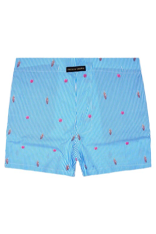 french crown Azure-Picton Blue Striped Super Soft Poplin Premium Cotton Boxer-picture-48