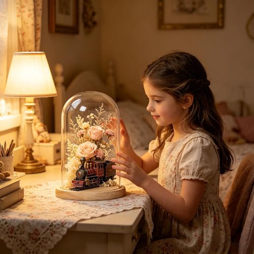 Cloche en verre transparente et socle de qualité pour maison - 3